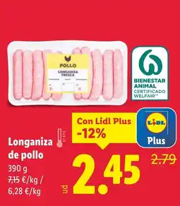 Lidl Longaniza de pollo oferta