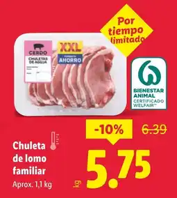 Lidl Chuleta de lomo familiar oferta