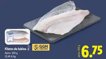 Lidl Filetes de lubina oferta