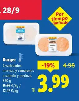 Lidl Burger oferta