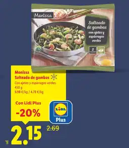 Lidl MONISSA Salteado de gambas oferta