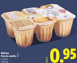 Lidl MILBONA Flan de vainilla oferta