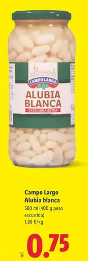 Lidl CAMPO LARGO Alubia blanca oferta