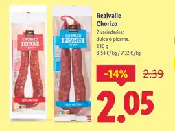 Lidl REALVALLE Chorizo oferta