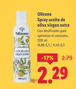 Lidl OLISONE Spray aceite de oliva virgen extra oferta