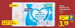 Lidl FLORALYS Papel de cocina super absorbente oferta