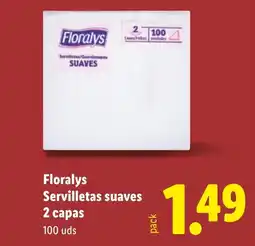Lidl FLORALYS Servilletas suaves 2 capas oferta