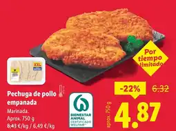 Lidl Pechuga de pollo empanada oferta