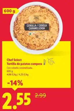 Lidl Chef Select Tortilla de patatas campera oferta