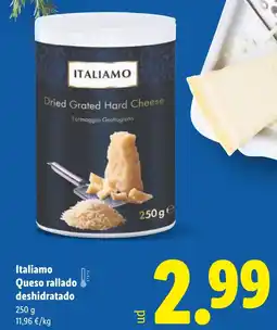 Lidl ITALIAMO Queso rallado deshidratado oferta