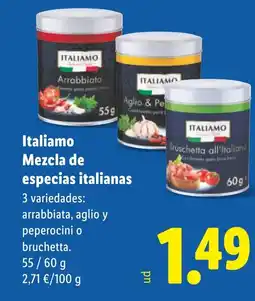 Lidl ITALIAMO Mezcla de especias italianas oferta