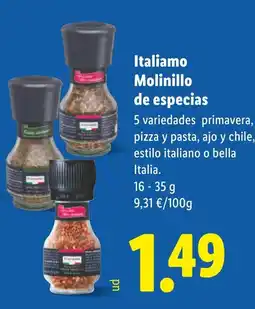 Lidl ITALIAMO Molinillo de especias oferta