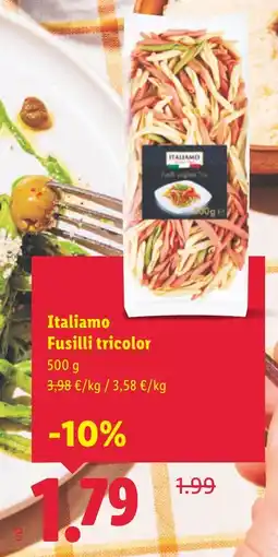 Lidl ITALIAMO Fusilli tricolor oferta