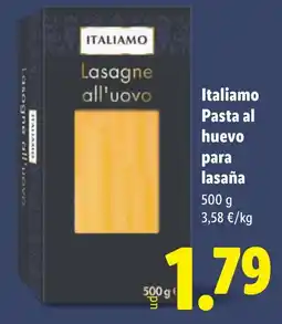 Lidl ITALIAMO Pasta al huevo para lasaña oferta