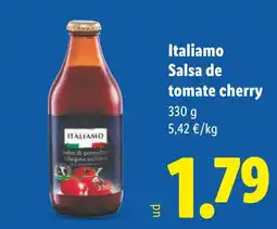 Lidl ITALIAMO Salsa de tomate cherry oferta