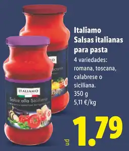Lidl ITALIAMO Salsa alla Siciliana Owy/con oferta