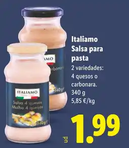 Lidl ITALIAMO Salsa para pasta oferta