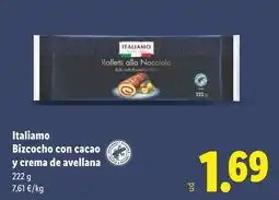 Lidl ITALIAMO Bizcocho con cacao y crema de avellana oferta