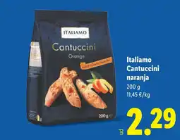 Lidl ITALIAMO Cantuccini naranja oferta