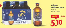 Lidl El Águila Cerveza sin filtrar oferta