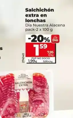 Dia Dia nuestra alacena - salchichón extra en lonchas oferta