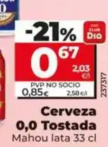 Dia Mahou - cerveza 0,0 tostada oferta