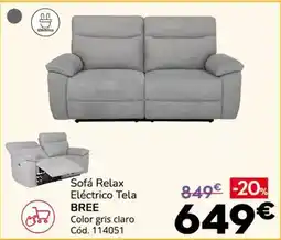 Conforama Bree - sofá relax eléctrico tela oferta