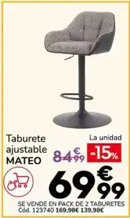 Conforama Mateo - taburete ajustable oferta