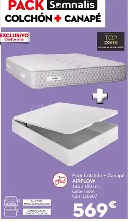 Conforama Somnalis - colchon + canapé oferta