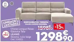 Conforama Leanis - chaise longue relax electrica tela oferta