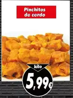 Supermercados Piedra Pinchitos de cerdo oferta