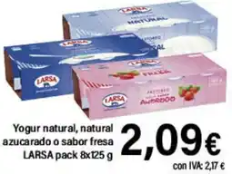 Cash Ifa LARSA Yogur natural, natural azucarado o sabor fresa oferta