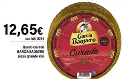 Cash Ifa GARCÍA BAQUERO Queso curado pieza grande oferta