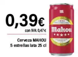 Cash Ifa MAHOU Cerveza 5 estrellas oferta
