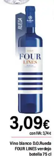 Cash Ifa FOUR LINES Vino blanco D.O.Rueda verdejo oferta