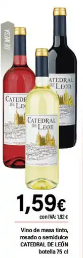 Cash Ifa CATEDRAL DE LEÓN Vino de mesa tinto, rosado o semidulce oferta