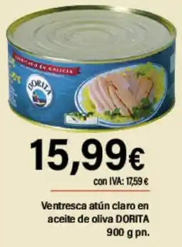 Cash Ifa DORITA Ventresca atún claro en aceite de oliva oferta