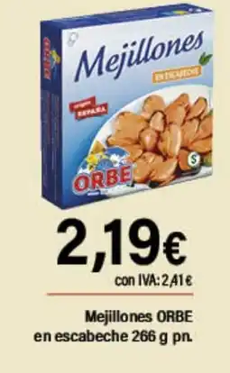 Cash Ifa ORBE Mejillones en escabeche oferta