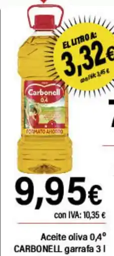 Cash Ifa CARBONELL Aceite oliva 0,4° garrafa 31 oferta