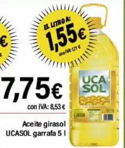 Cash Ifa UCASOL Aceite girasol garrafa oferta