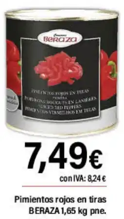 Cash Ifa BERAZA Pimientos rojos en tiras oferta