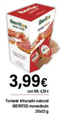 Cash Ifa IBERITOS Tomate triturado natural monodosis oferta