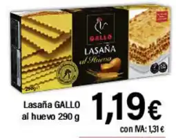 Cash Ifa GALLO Lasaña al huevo oferta