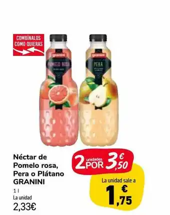 Carrefour Market Néctar De Pomelo Rosa Pera O Plátano Granini oferta