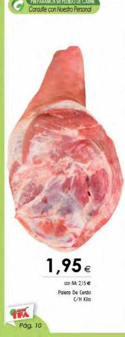 Cash Ifa Paleta De Cerdo oferta
