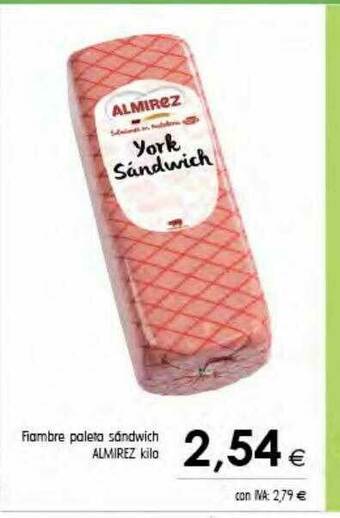 Cash Ifa Fiambre Paleta Sándwich Almirez oferta