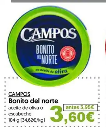 Hiper Usera CAMPOS Bonito del norte oferta