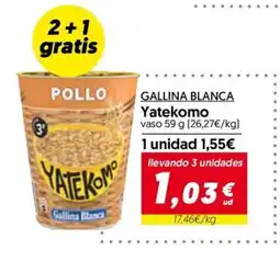 Hiper Usera GALLINA BLANCA Yatekomo vaso oferta