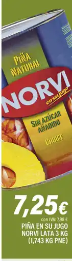 Cash Ifa Piña en su jugo norvi lata oferta