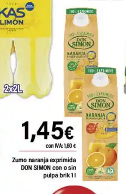 Cash Ifa DON SIMON Zumo naranja exprimida con o sin pulpa oferta